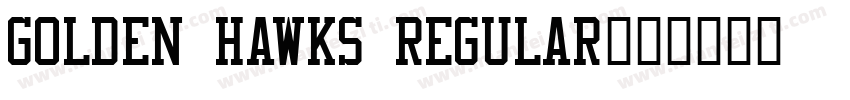 Golden Hawks Regular字体转换